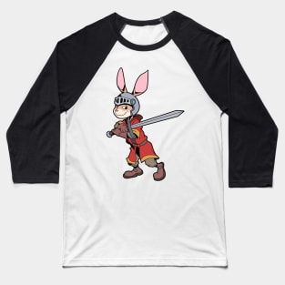 In armor with long sword - Rabbit Baseball T-Shirt